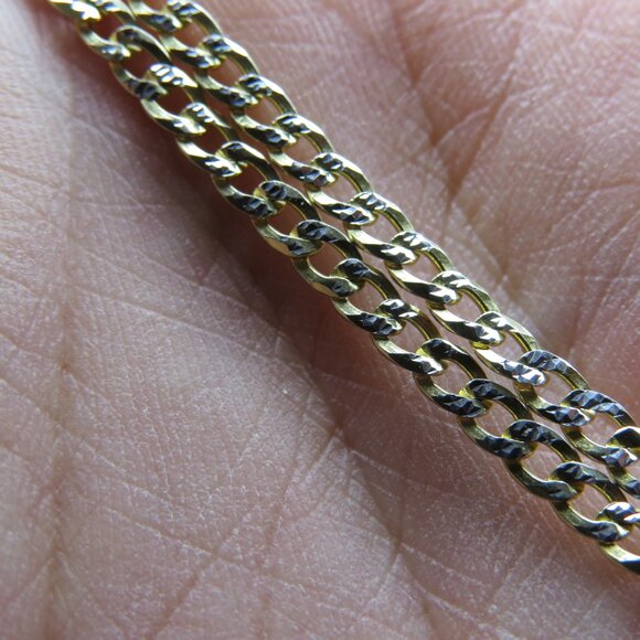 18k *925 Sterling Silver Link Necklace - Picture 4 of 5